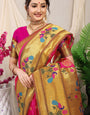 pink Color Designer Paithani silk saree-for wedding collection