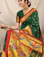 green zari Color Designer Paithani silk saree-for wedding collection