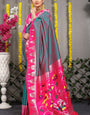 rama Color muniya boder beautiful paithani saree for woman