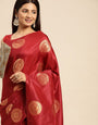 Maroon Color Banarasi Silk Saree-Special Party wear collection