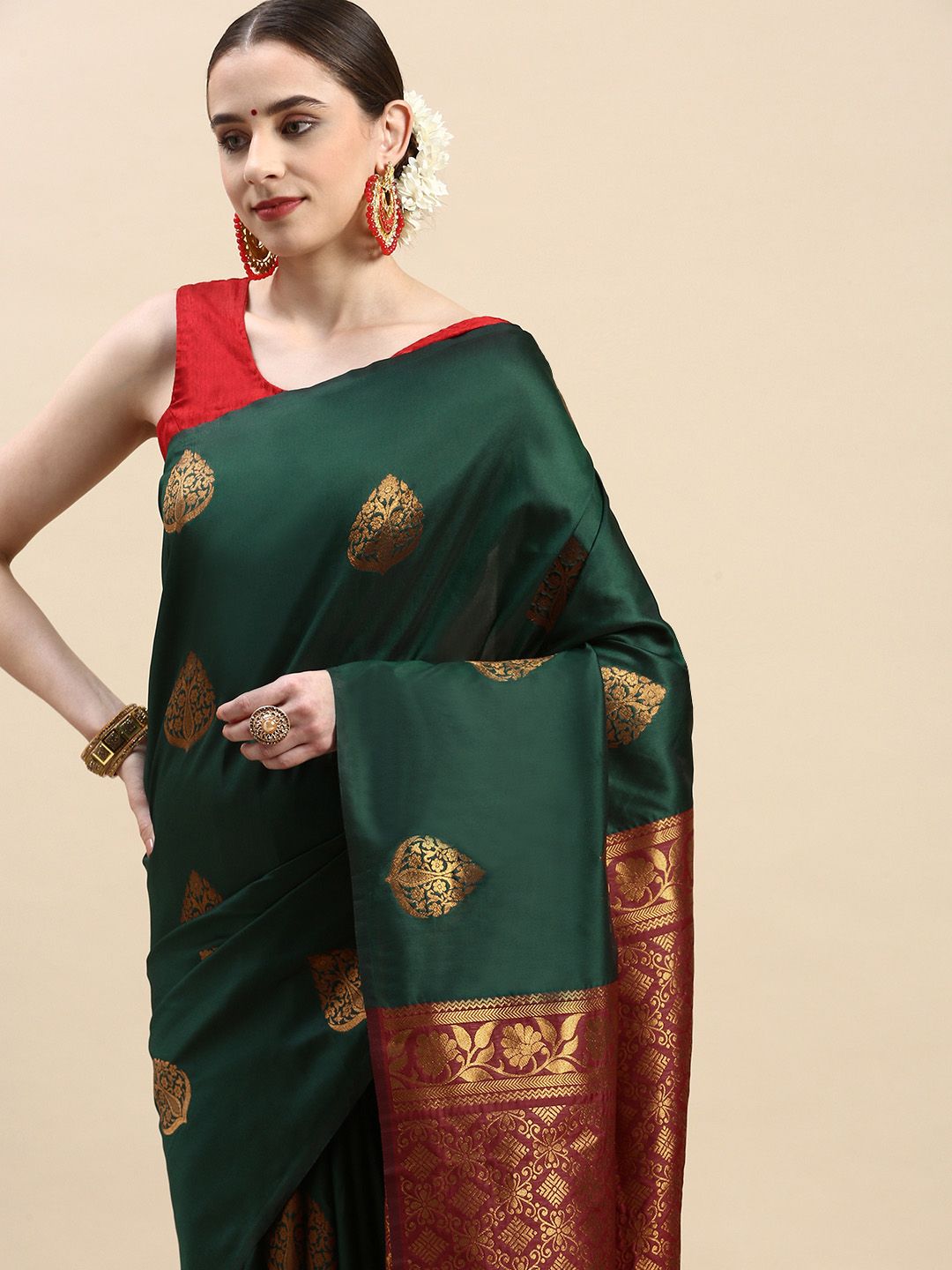 Green Traditional Banarasi Silk Sarees
