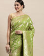 pista green bollywood inspire paithani saree soft fabric