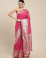pink royal rajwadi look best banarasi paithani saree for woman