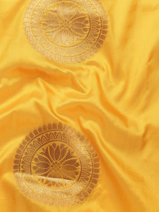 Yellow Color Banarasi Silk Saree-Special Party wear collection