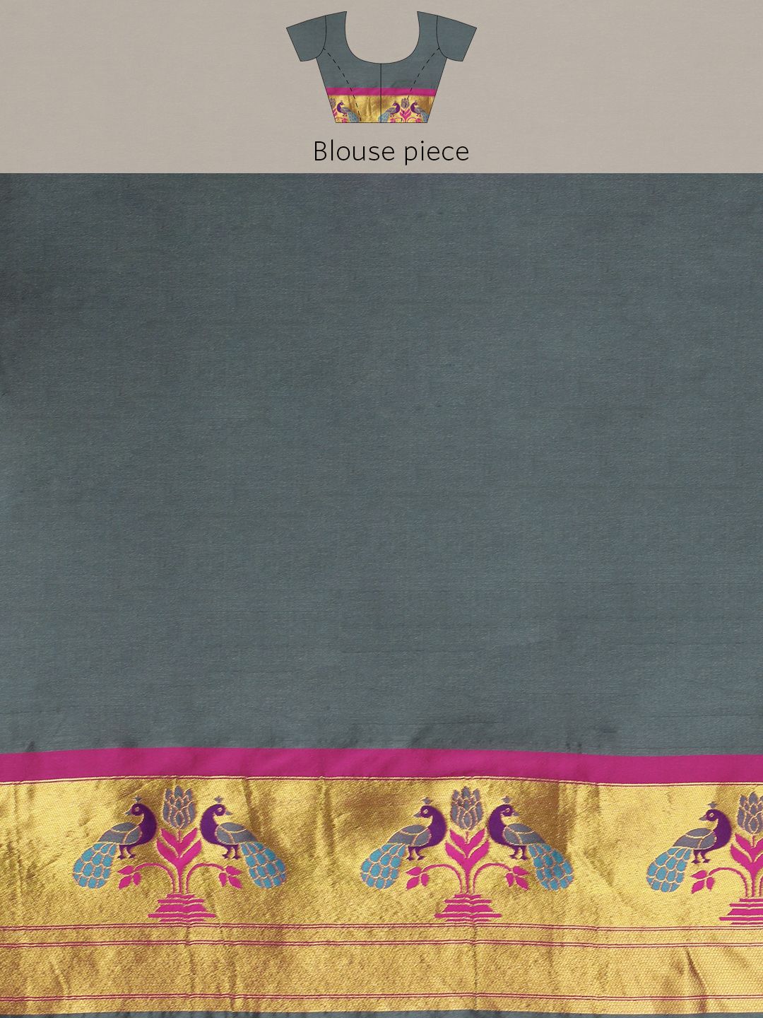 grey classic paithani saree form yeola buy online
