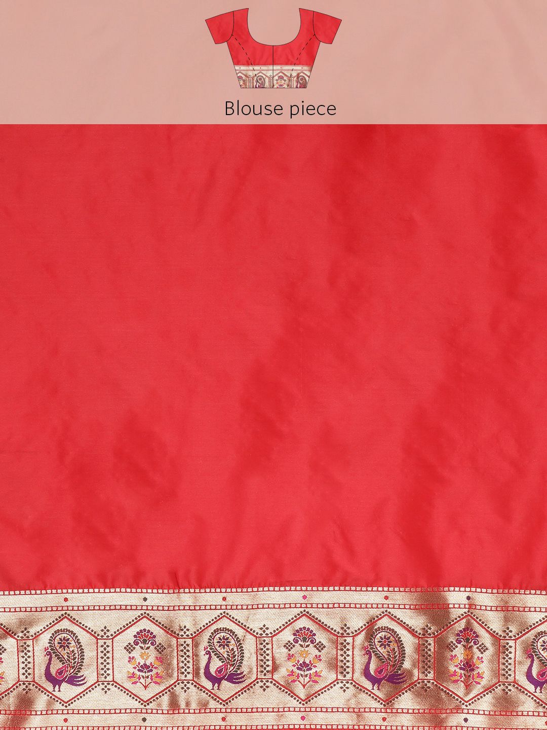 red Color paithani saree pure look partywear