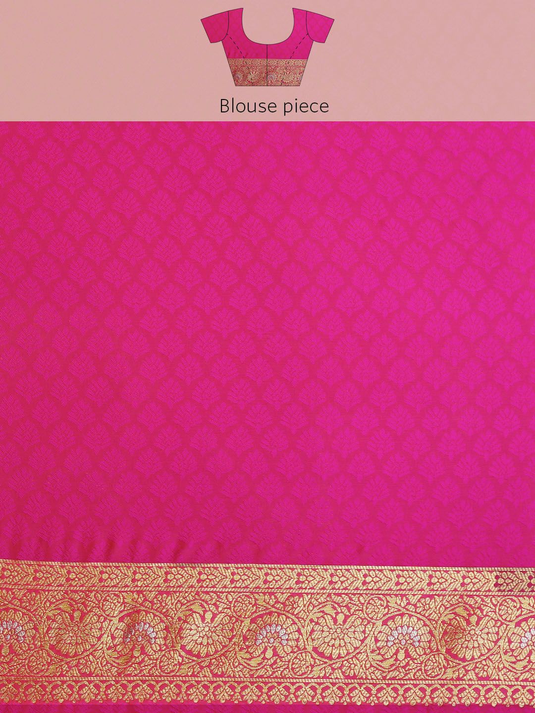 Pink Color Exclusive Banarasi Silk Saree And Beautiful Silver and Gold Zari Work-Indian Collection