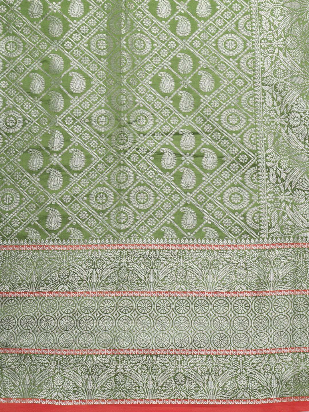 Pista green color Famous Kanchipuram Silk Saree