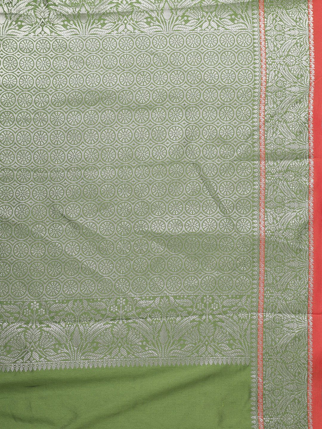 Pista green color Famous Kanchipuram Silk Saree