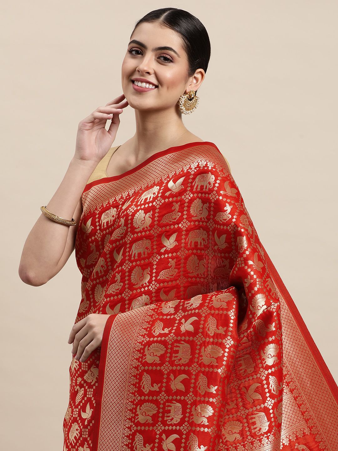 Red Toned Traditional Patola Silk Saree