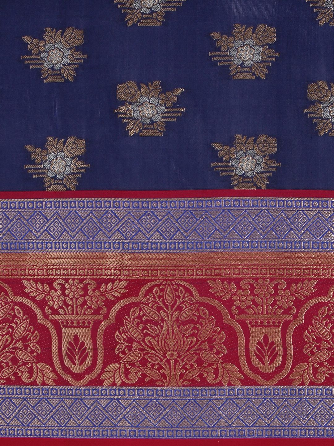 Navy blue ROYAL kanchi pattu sarees for woman