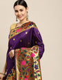 Purple color maharani paithani saree for woman
