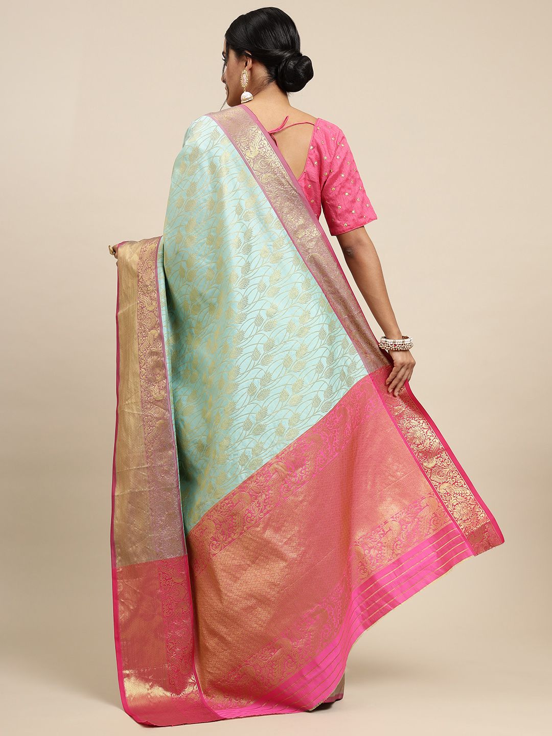 Sea Color Handcrafted Kanchipuram Silk Sarees