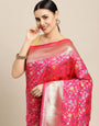 Pink Color Bollywood Festival Banarasi Silk Saree and Heavy designer Look Meenakari Saree