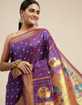 Purple Royal Paithani Silk Sarees