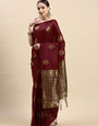 Maroon Traditional Banarasi Silk Sarees