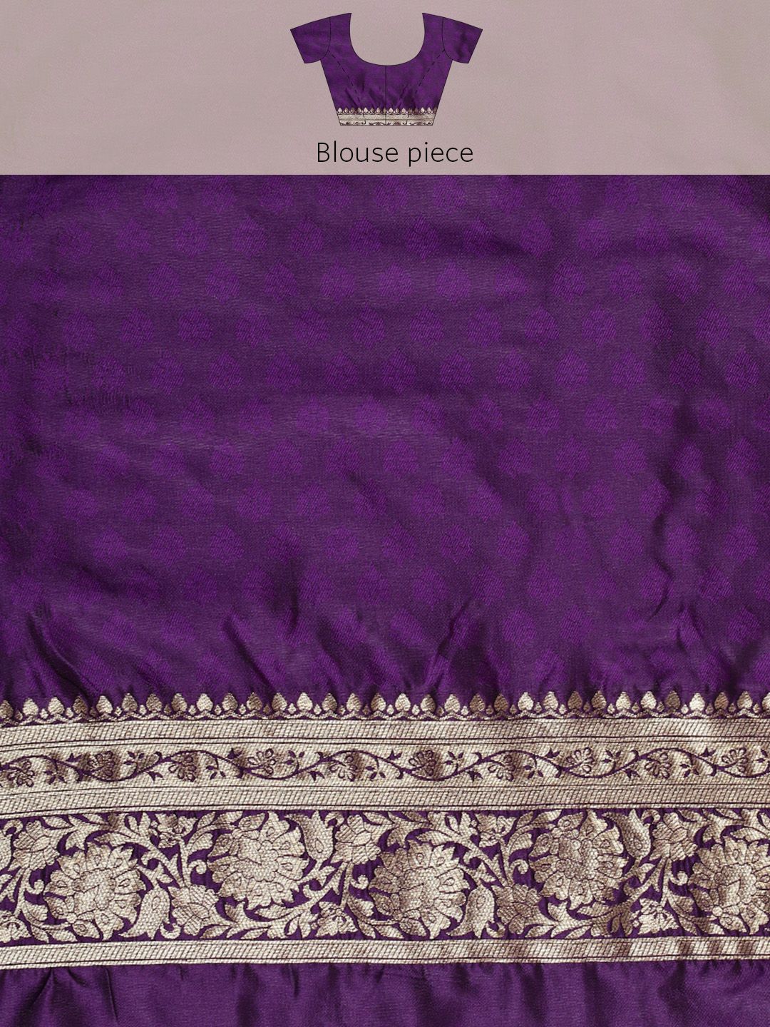 Purple Color Bollywood Banarasi Silk Saree And Silver And Gold Zari Weaving Work