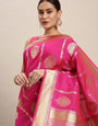 Pink Banarasi best party were saree