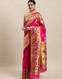 pink orignal paithani saree perfect look for wedding fastival