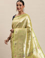 pista Color green paithani saree pure look partywear