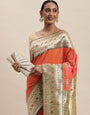 orenge allover small designe best pallu look paithani saree for selling