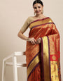 Red Color handloom Pure Paithani Silk Saee-Every Occation Gorgeous Looking Saree
