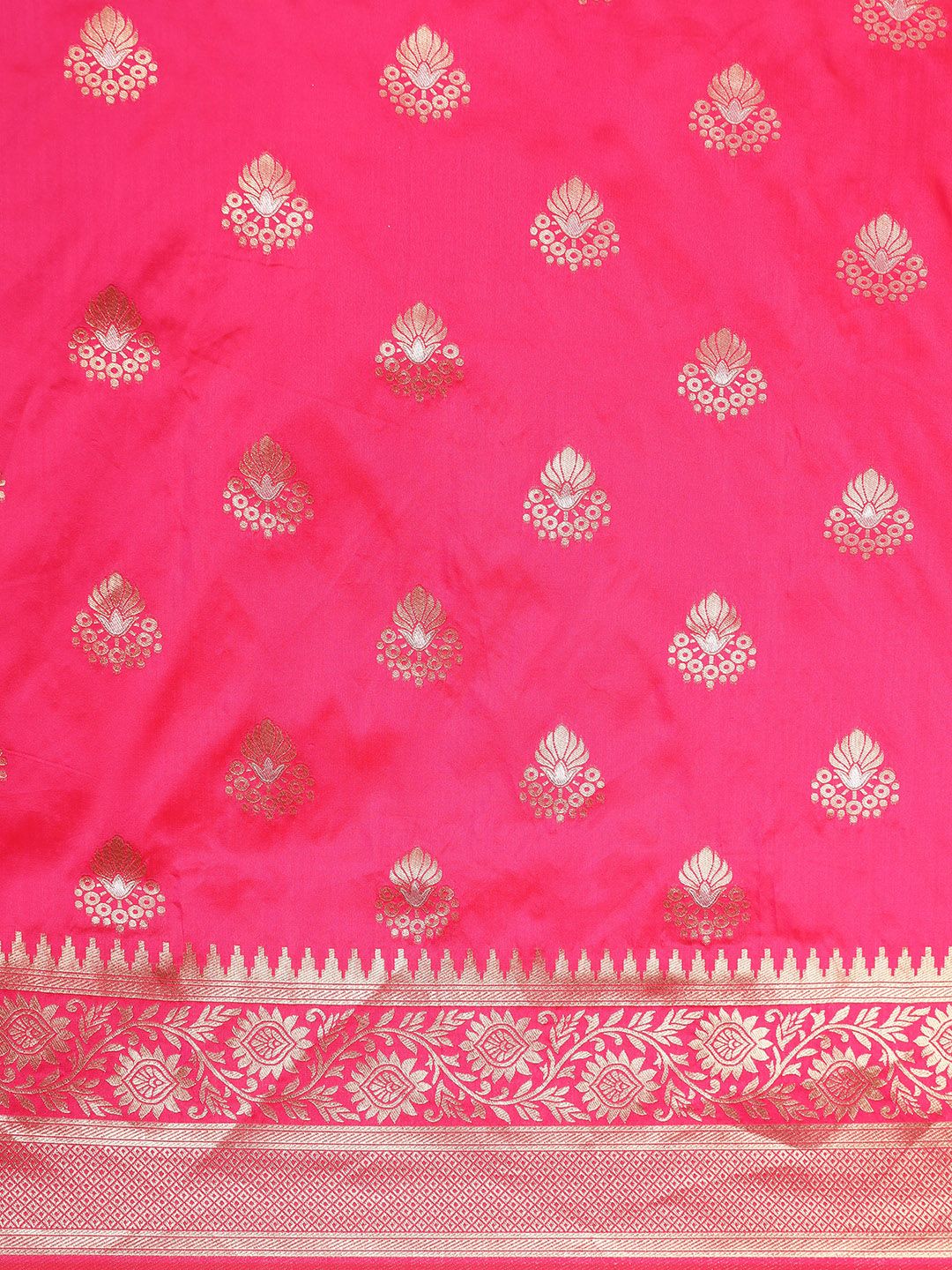Pink Color Traditional Handloom Banarasi Silk Saree and Designer Weaving Work Pallu