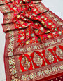 red color  Pure viscose multicolor duppta best for wedding