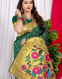 green new look lateset paithani saree
