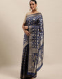 Navy blue Toned Traditional Patola Silk Saree