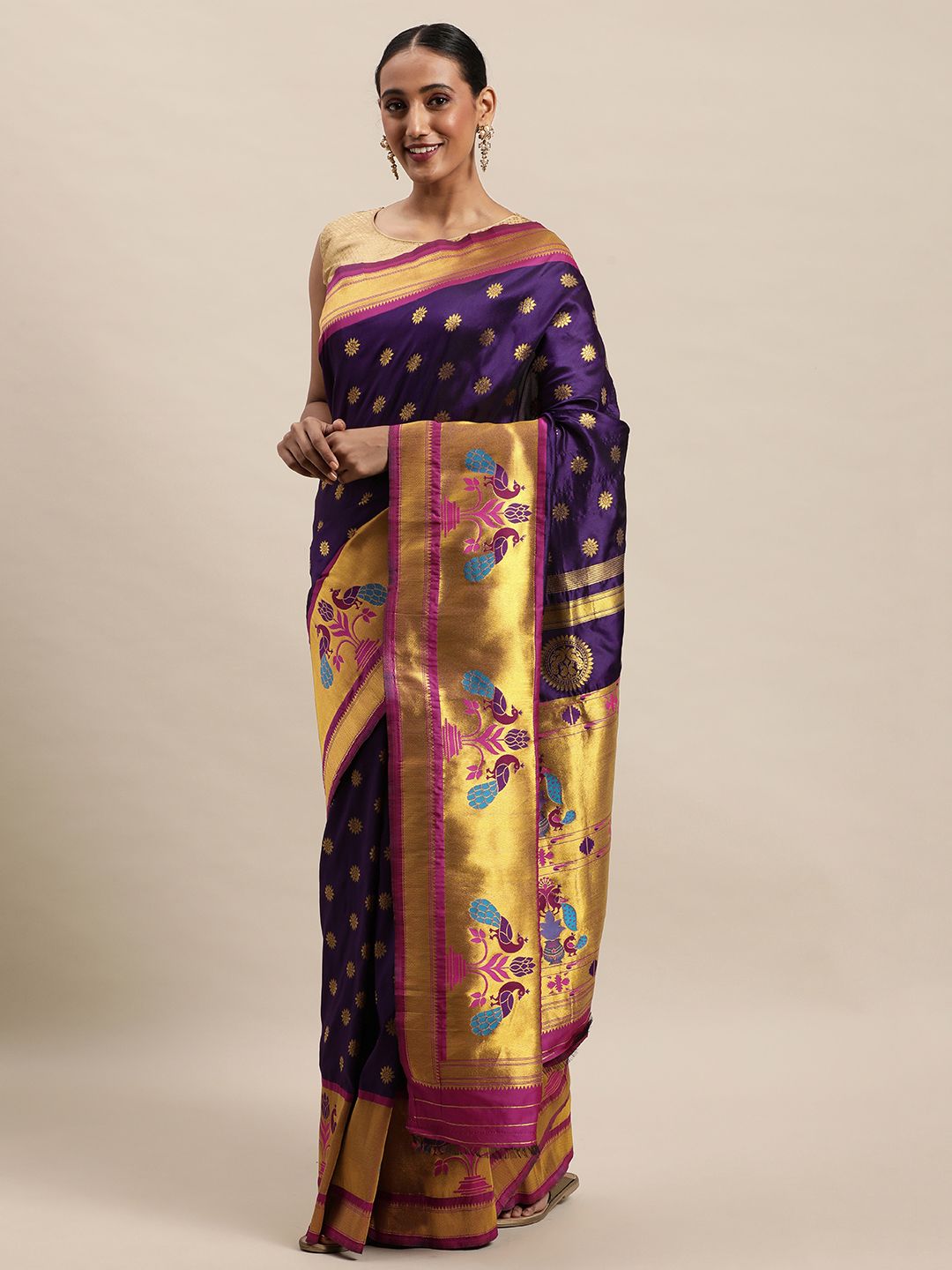 purple classic paithani saree form yeola buy online