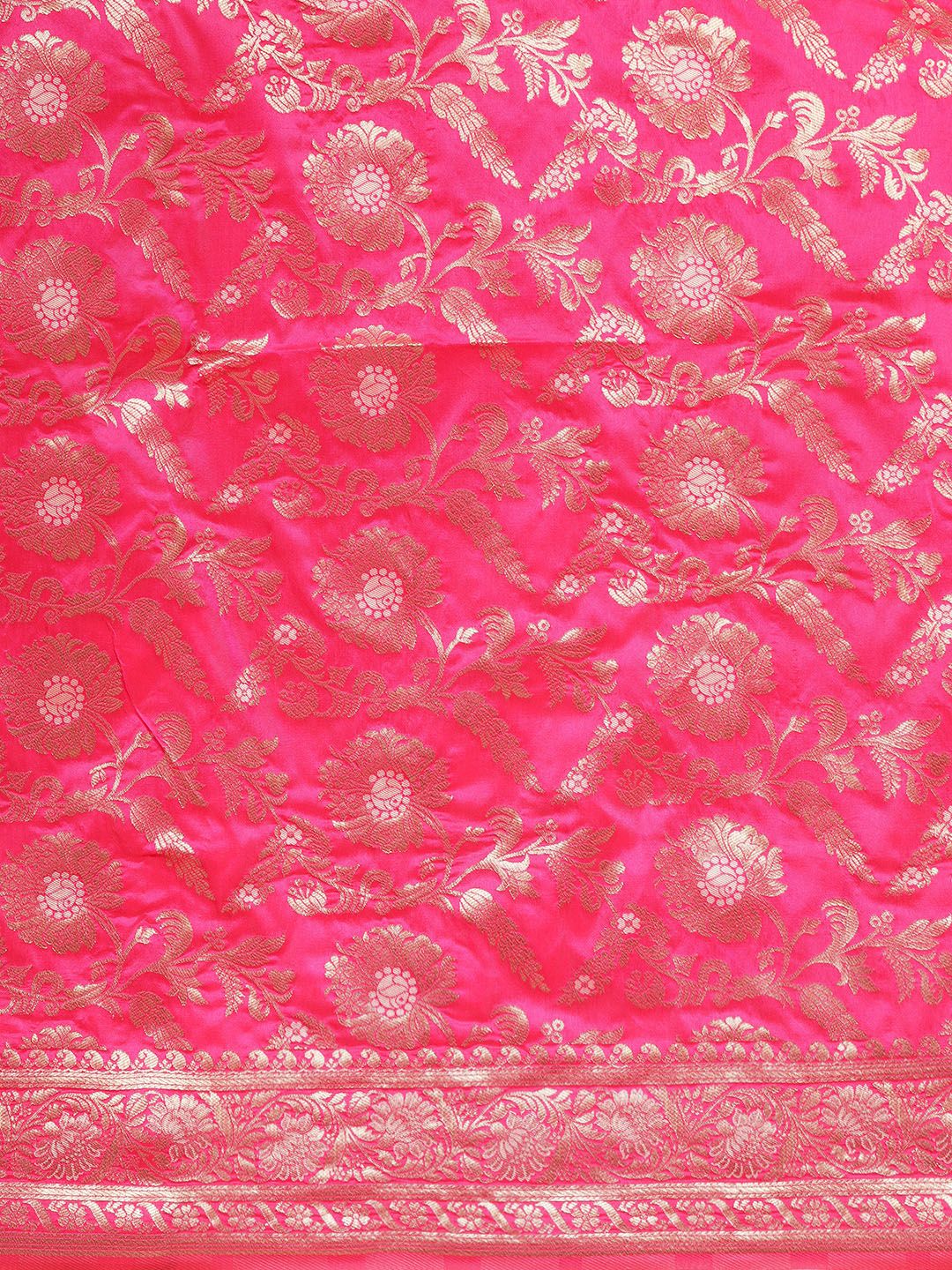 Pink Color Designer Banarasi Silk Saree With Weaving Zari Work