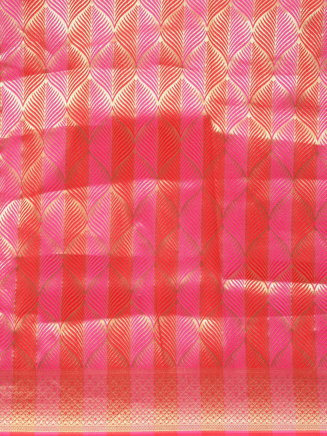 Pink Color Zibra Desigen Morden Look Banarasi Saree With Heavy Looks