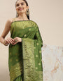 Pista green color everyday were paithani saree for woman
