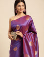 Purple Banarasi silk sarees for weddings