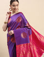 Purple Two Toned Color Banarasi Silk Saree-Special Party wear collection