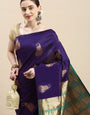Purple color Indian Silk Sarees