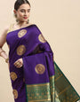 Purple Color Banarasi Silk Saree-Special Party wear collection