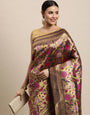 Purple Color Pure Paithani Silk Saree-Latest Paithani Bollywood Collecton
