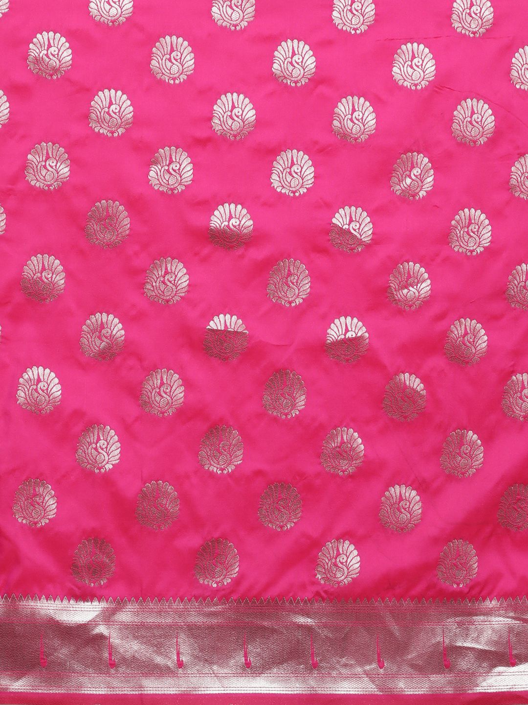 pink Authentic Paithani sarees with great radha krishna pallu orignal look