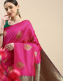 Pink Banarasi silk sarees for weddings