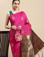 Pink color Indian Silk Sarees