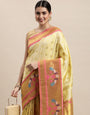 white classic paithani saree form yeola buy online