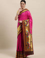 pink classic paithani saree form yeola buy online