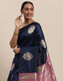 navy blue Unique Latest saree design banarasi saree