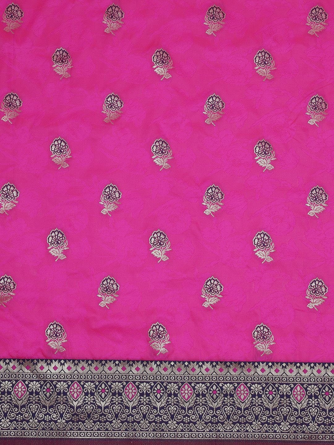 Pink Color Heavy Banarasi silk Emboss Saree Gorgeous all over Body Design