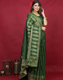 Green Color Handwoven Linen Silk Saree
