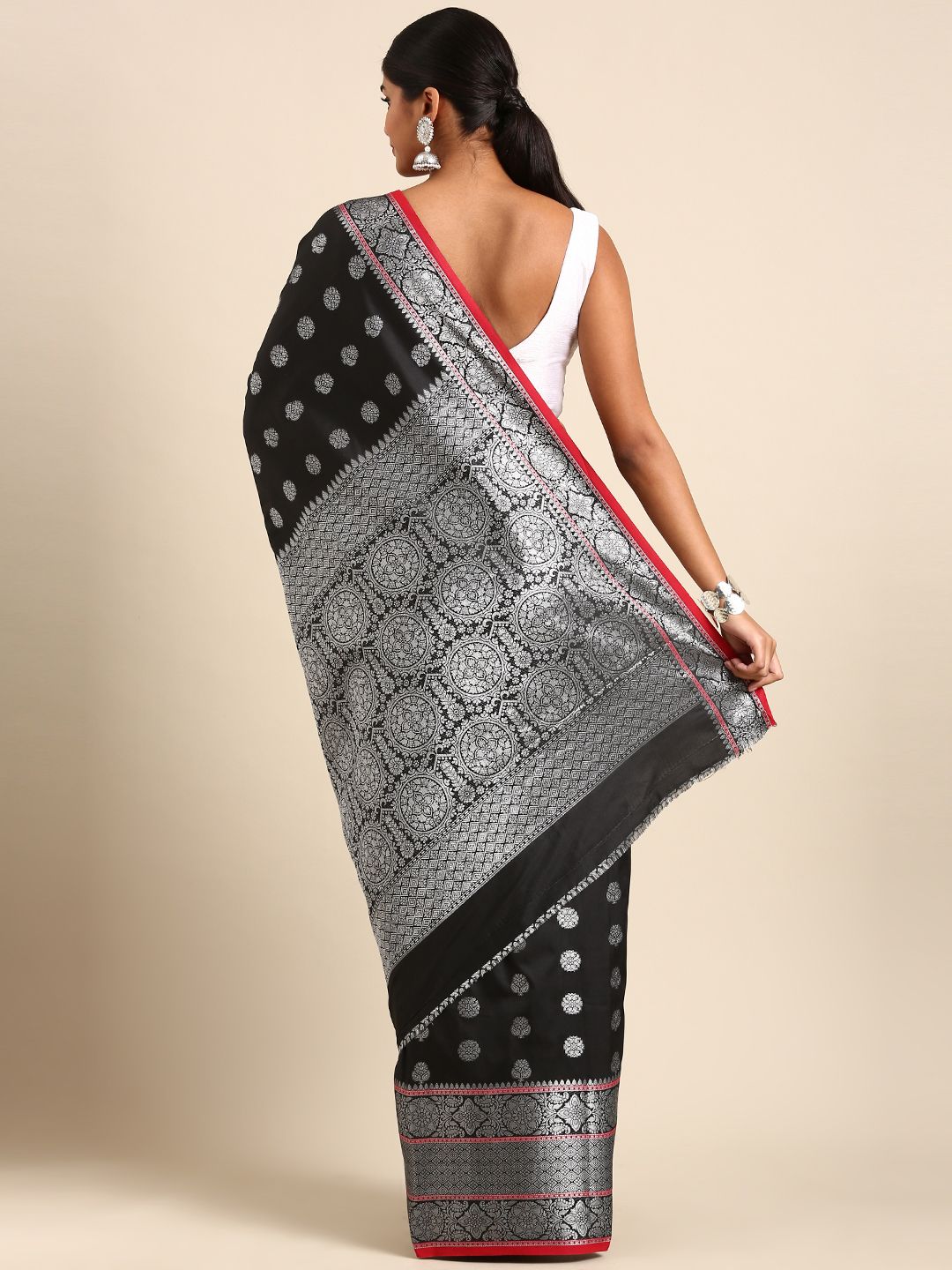 Black Traditional silk sarees for sale