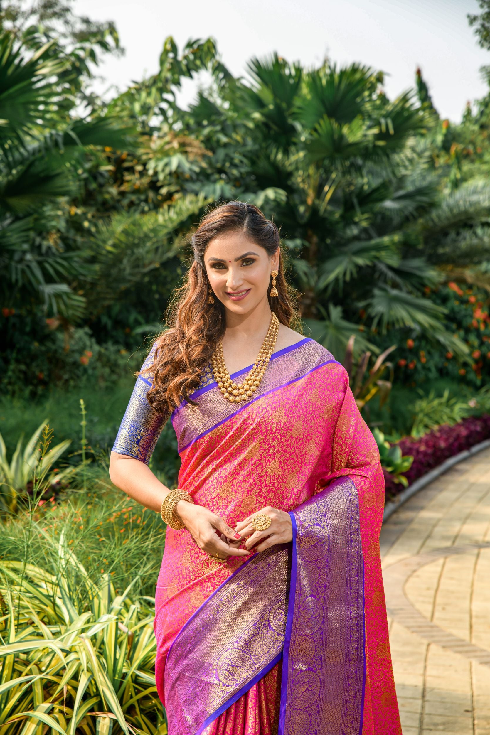 Pink Toned Heavy Look Kanchipuram Silk Saree-Special Wedding Collection