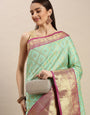 Sea green Color Elegant Kanchipuram Silk Sarees A Testament to Craftsmanship and Style
